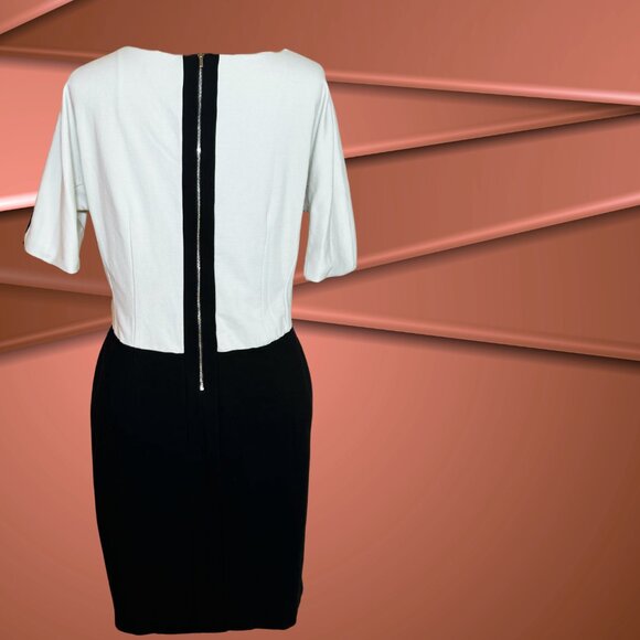 ✨ Chic & Flattering Ann Taylor V-Neck Color-block Dress ✨ - Picture 2 of 8